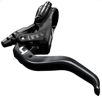 Brake lever assembly MT4N, black, 2-Finger Aluminium Light-weight lever, black, MY2015 (1 pc)
