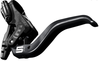 Brake lever assembly MT5N, black, 2-Finger Aluminium Light-weight lever, black, MY2015 (1 pc)